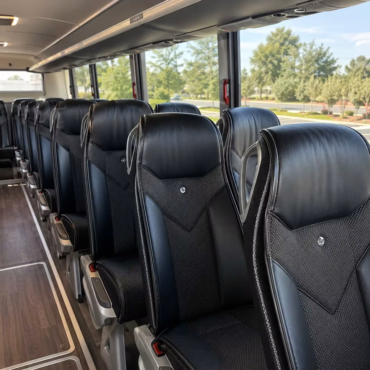 56 passenger charter bus interior