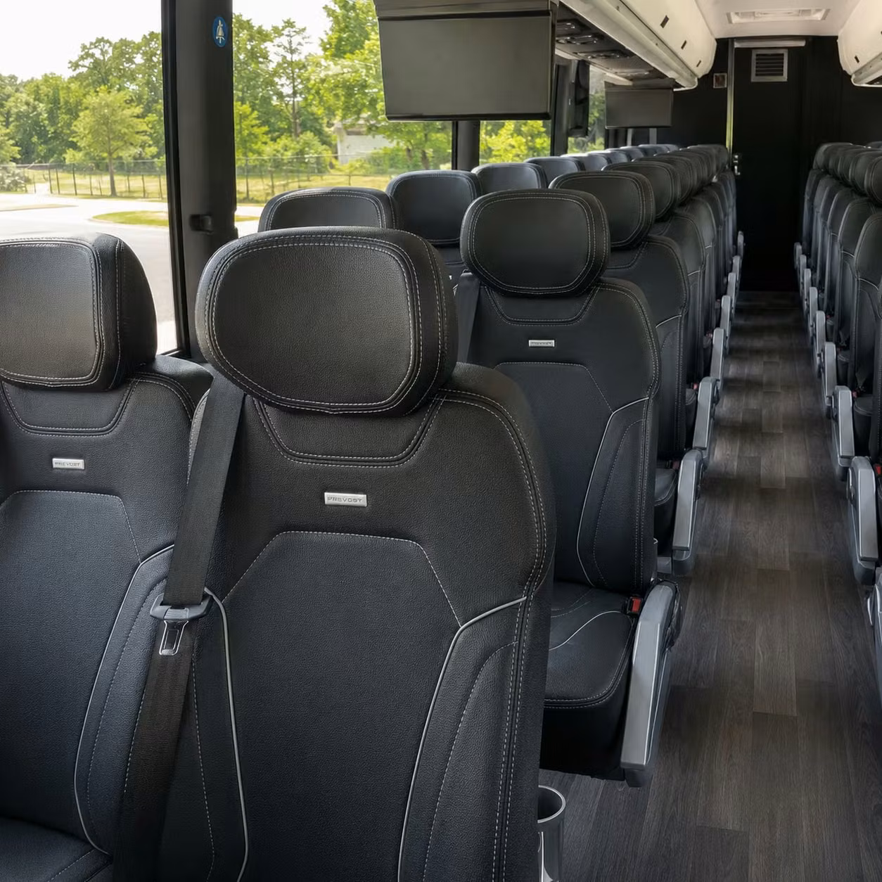 sandy springs charter bus inside